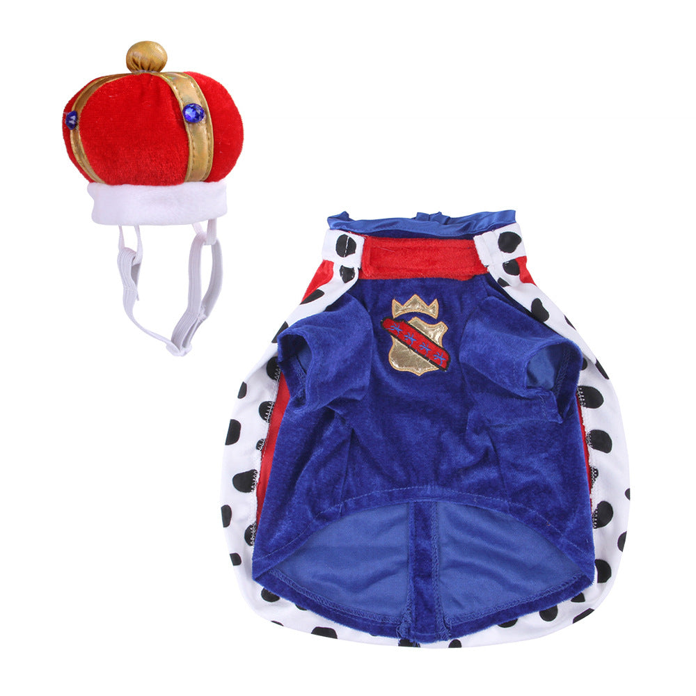 Halloween Pet Cosplay Costume Cat & Dog Outfits- i'm the King - Grab & Glow