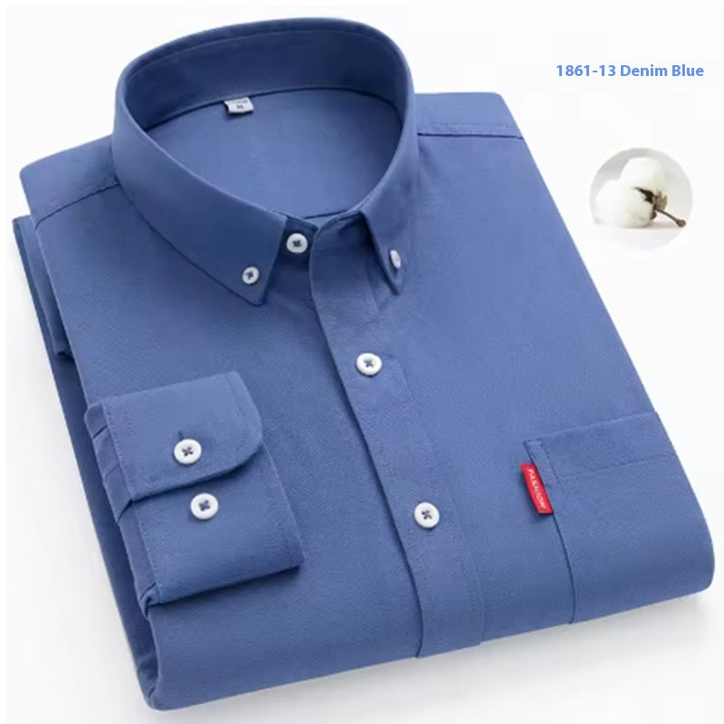 Pure Cotton Washed Oxford Woven Shirts Men - Grab & Glow