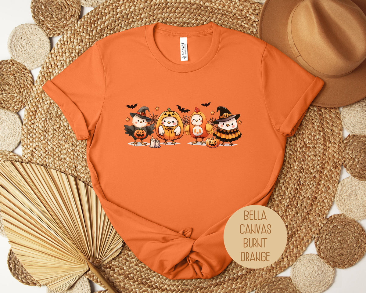 Chickens in Halloween Costumes Shirt - Grab & Glow