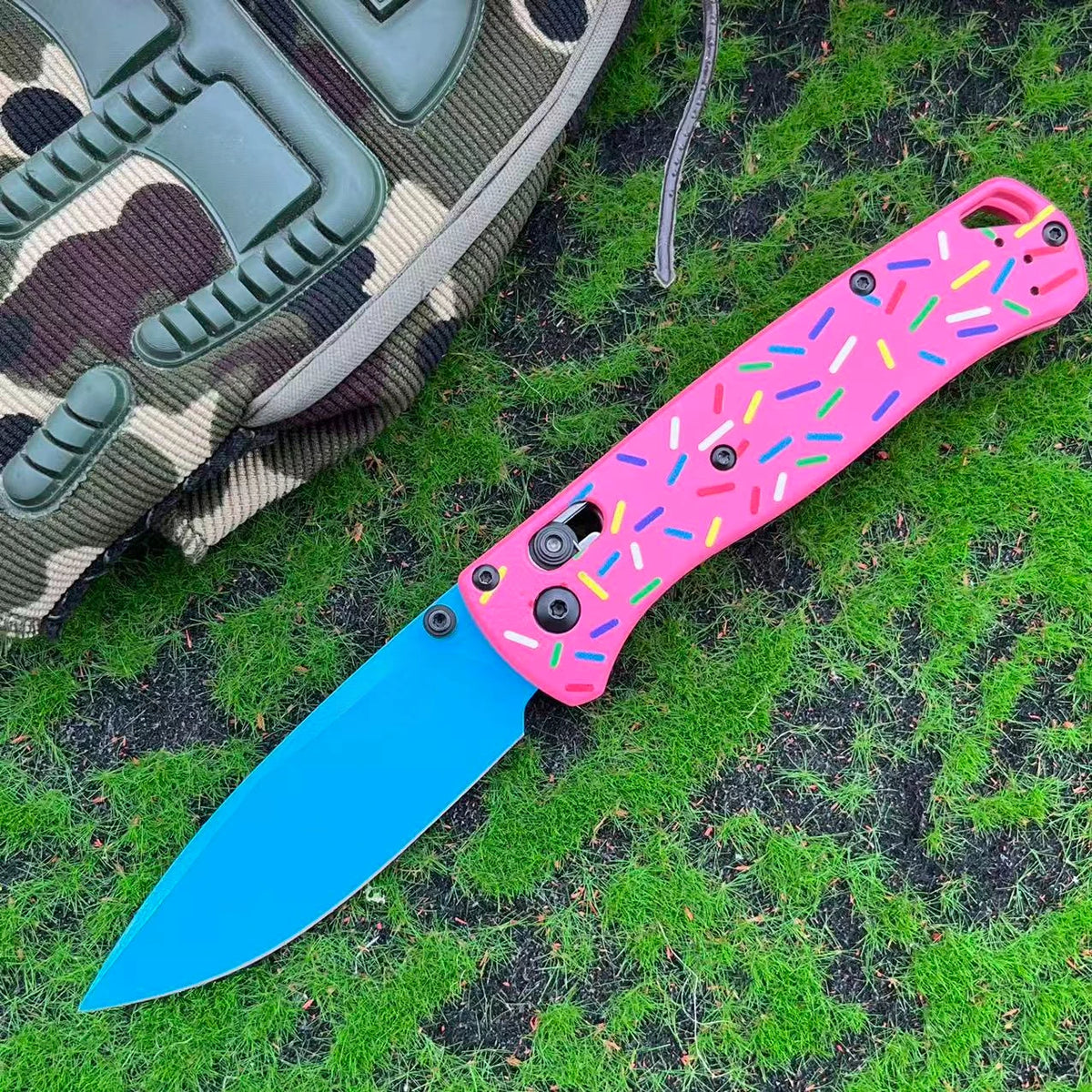 Portable Wilderness Climbing Knife Outdoor Folding Blade Utility Knife Jungle Adventure Hiking Fishing Camping EDC Knives Ergonomic Handle Fruit Knife by Grab & Glow