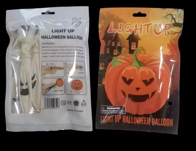 Halloween Pumpkin Foil Balloon Decoration F07M1-76 White - Grab & Glow