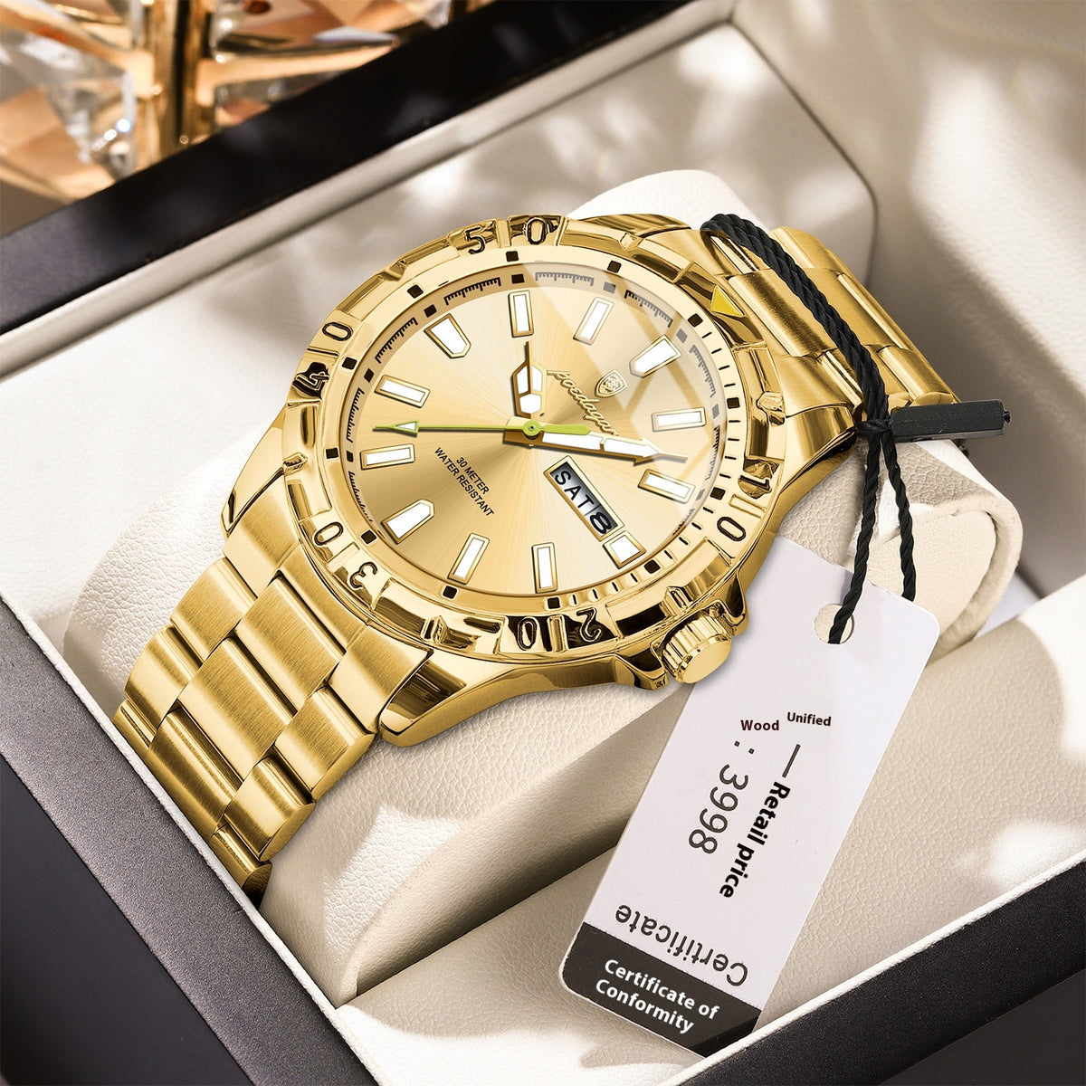 Swiss Brand Waterproof Fashion New Men's Super Strong Luminous Watch - Grab & Glow