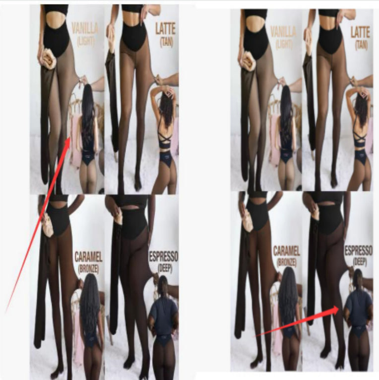 Single Thread Stitching Cross-border Winter Warm Translucent Leggings - Grab & Glow