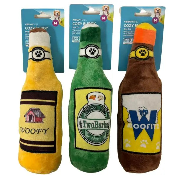 Vibrant Life Pet Toys - the Bottle Series - Squeaker - Grab & Glow