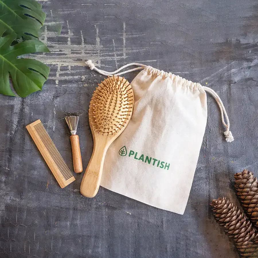 Flat Bamboo Comb - Grab & Glow