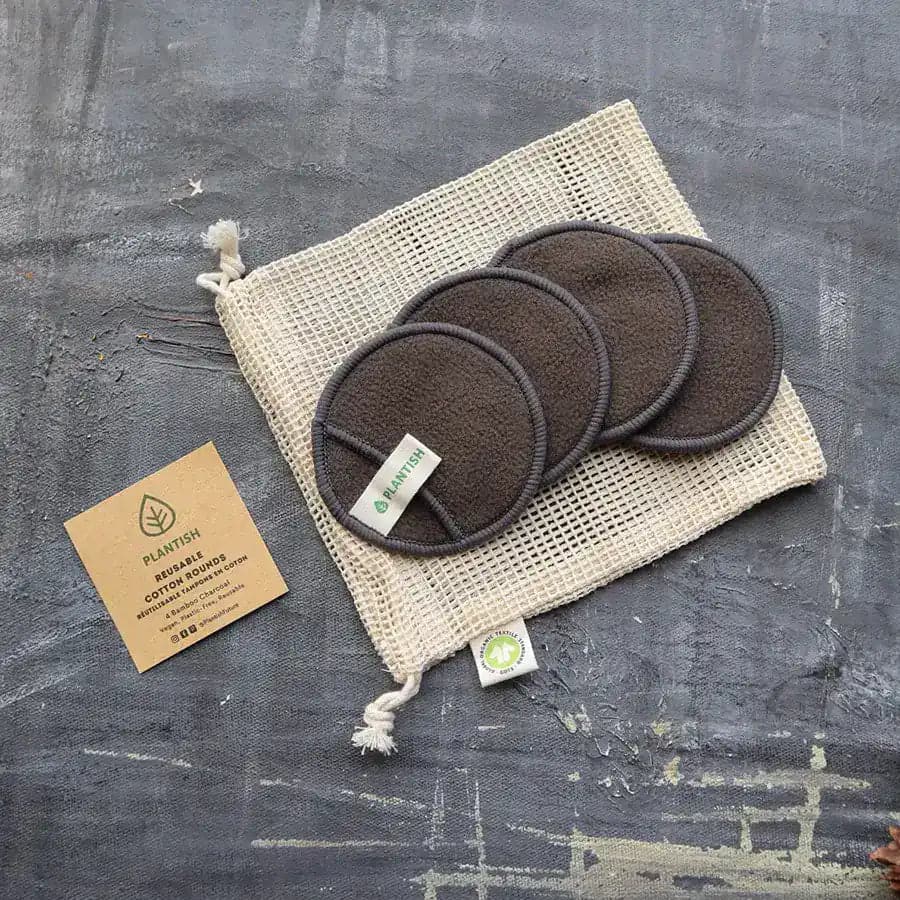 Reusable Cotton Rounds - Bamboo Charcoal - Grab & Glow
