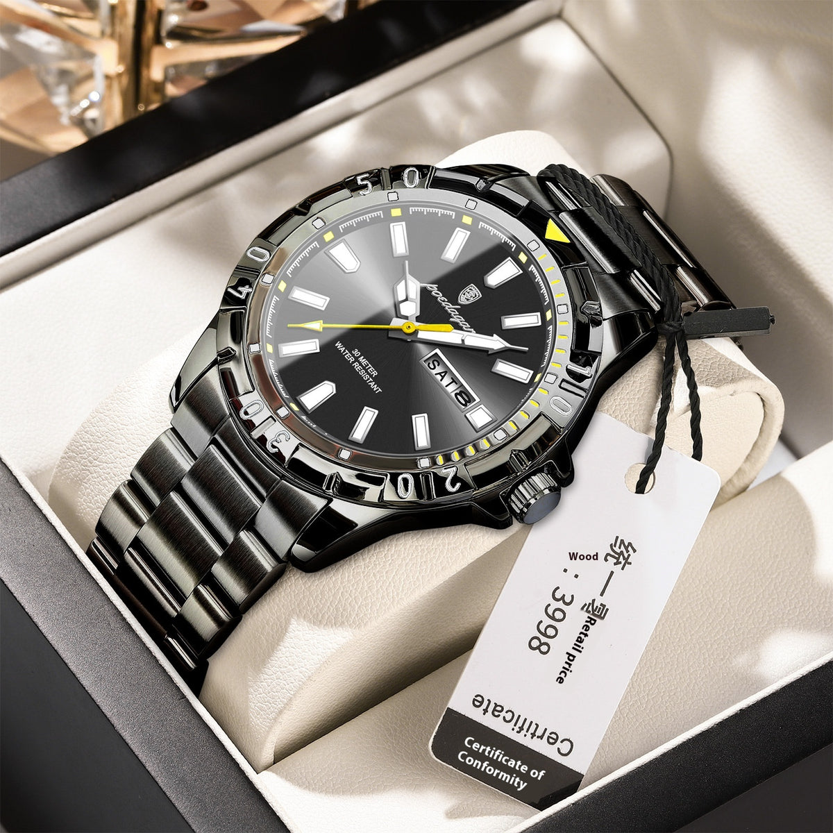 Swiss Brand Waterproof Fashion New Men's Super Strong Luminous Watch - Grab & Glow