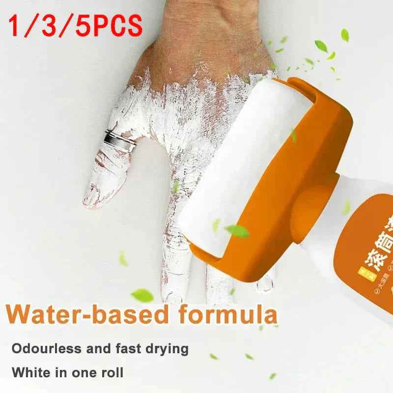 Antibacterial Wall Paint – Strong Repair Latex Paint with Roller Brush for Living Room & Kitchen - Grab & Glow