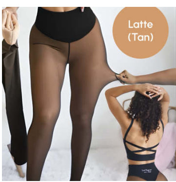Single Thread Stitching Cross-border Winter Warm Translucent Leggings - Grab & Glow