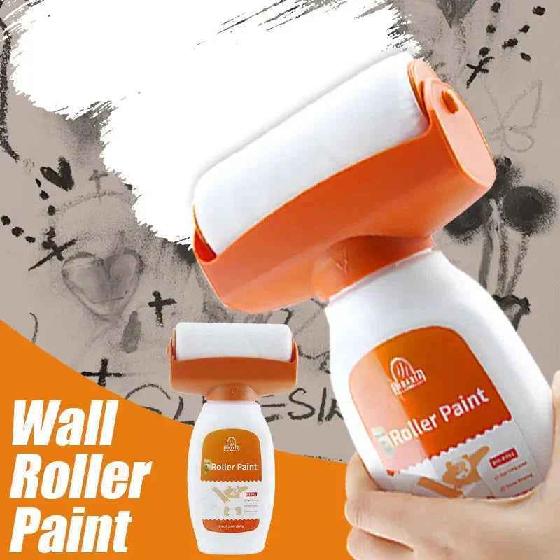 Antibacterial Wall Paint – Strong Repair Latex Paint with Roller Brush for Living Room & Kitchen - Grab & Glow