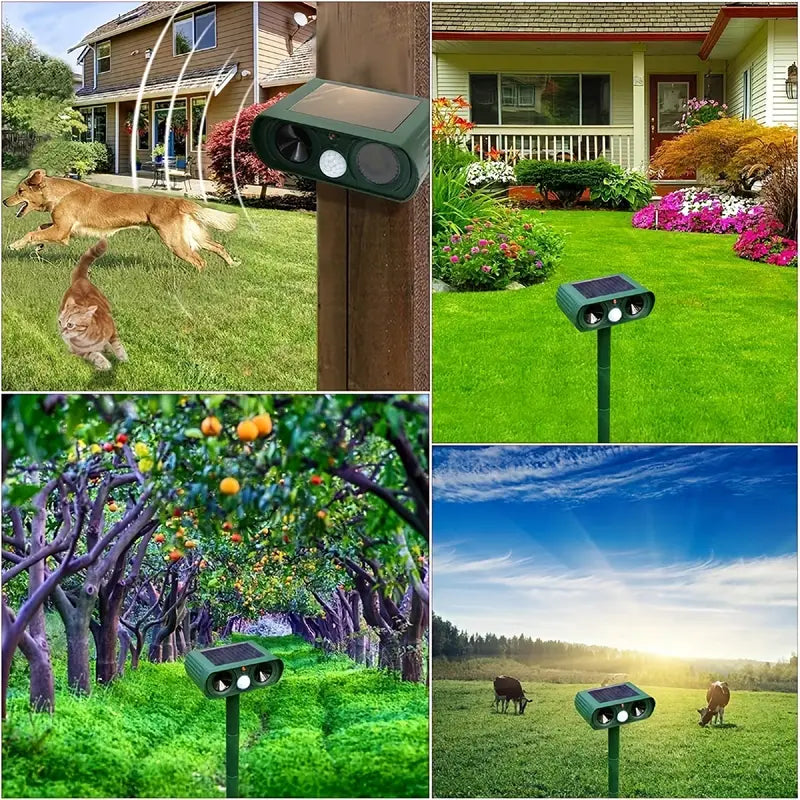 Emerald Solar Ultrasonic Animal Repellent - Grab & Glow