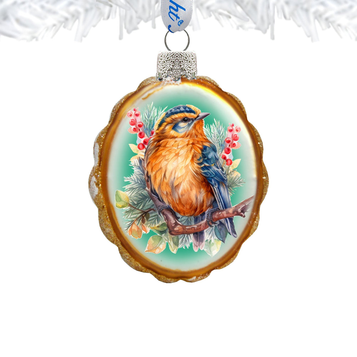 Songbird Mercury Glass Ornaments by G. Debrekht - Wildlife Holiday Decor - 776005 - Grab & Glow