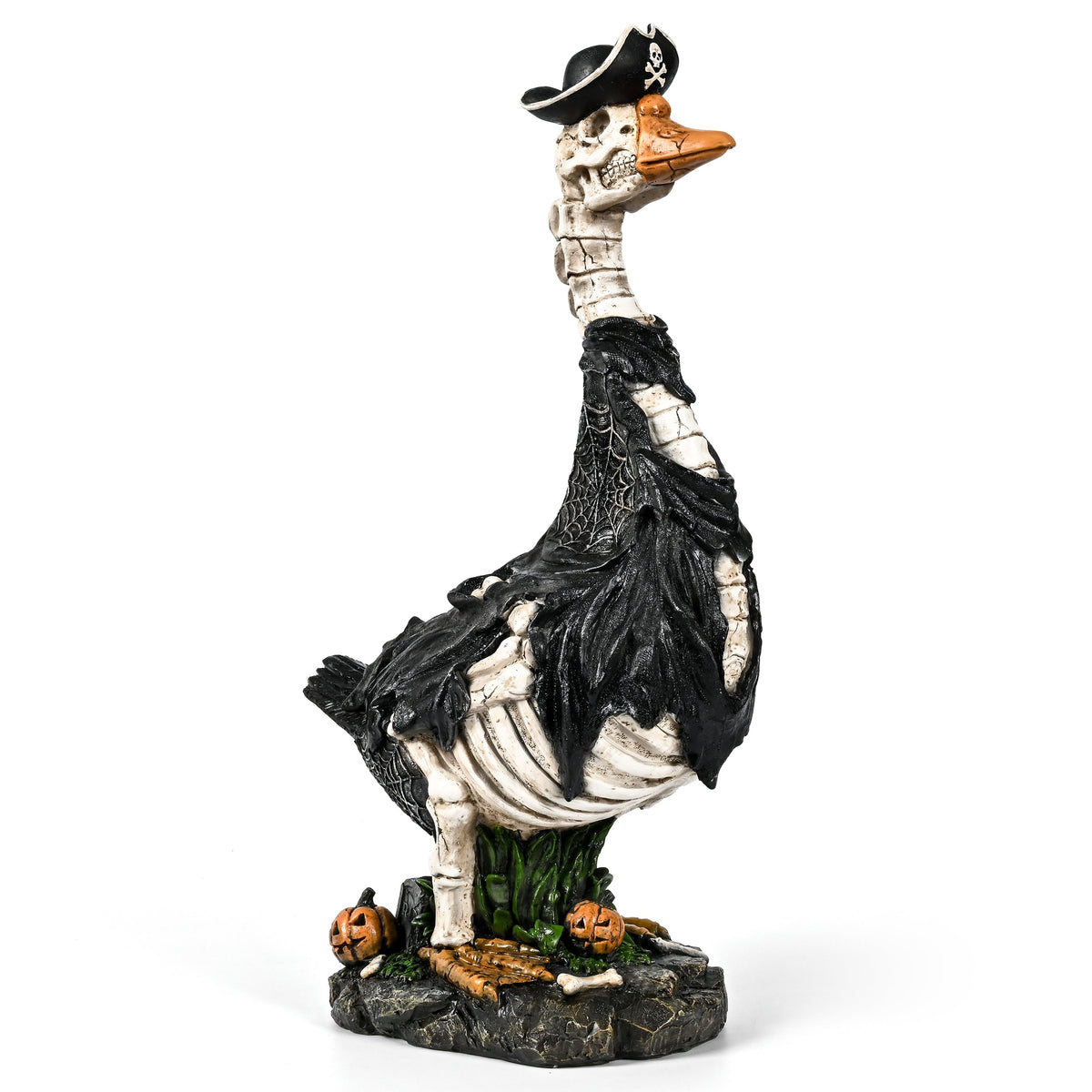 GIGALUMI 20" Halloween Skeleton Porch Goose,Outdoor Halloween Decorations - Grab & Glow