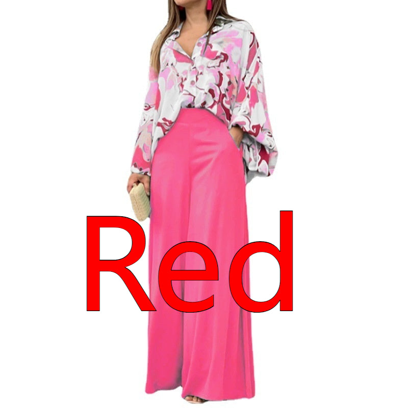 Fashionable Printed Wide-leg Pants - Grab & Glow