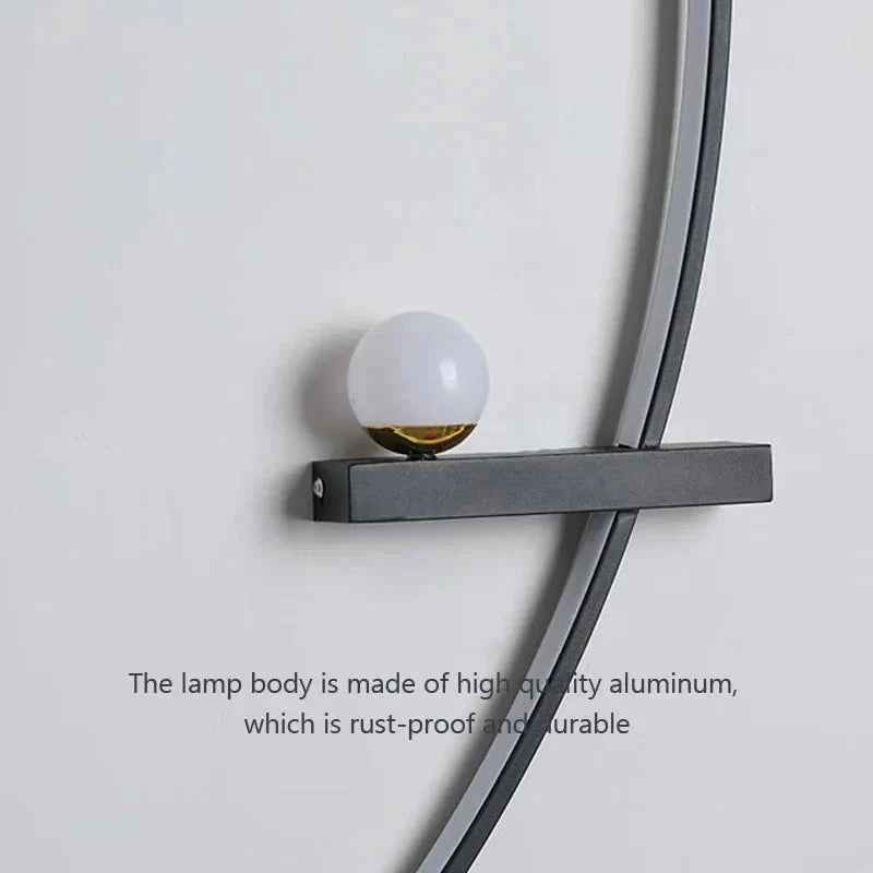 Modern LED Wall Lamp – Minimalist Art Design for Bedroom, Living Room, and Bathroom, Gold/Black - Grab & Glow