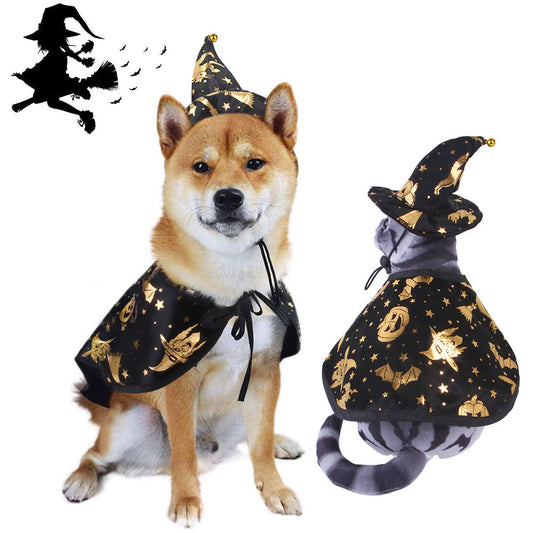 Halloween Pet Cosplay Costume Cat & Dog Apparel Outfits - Grab & Glow