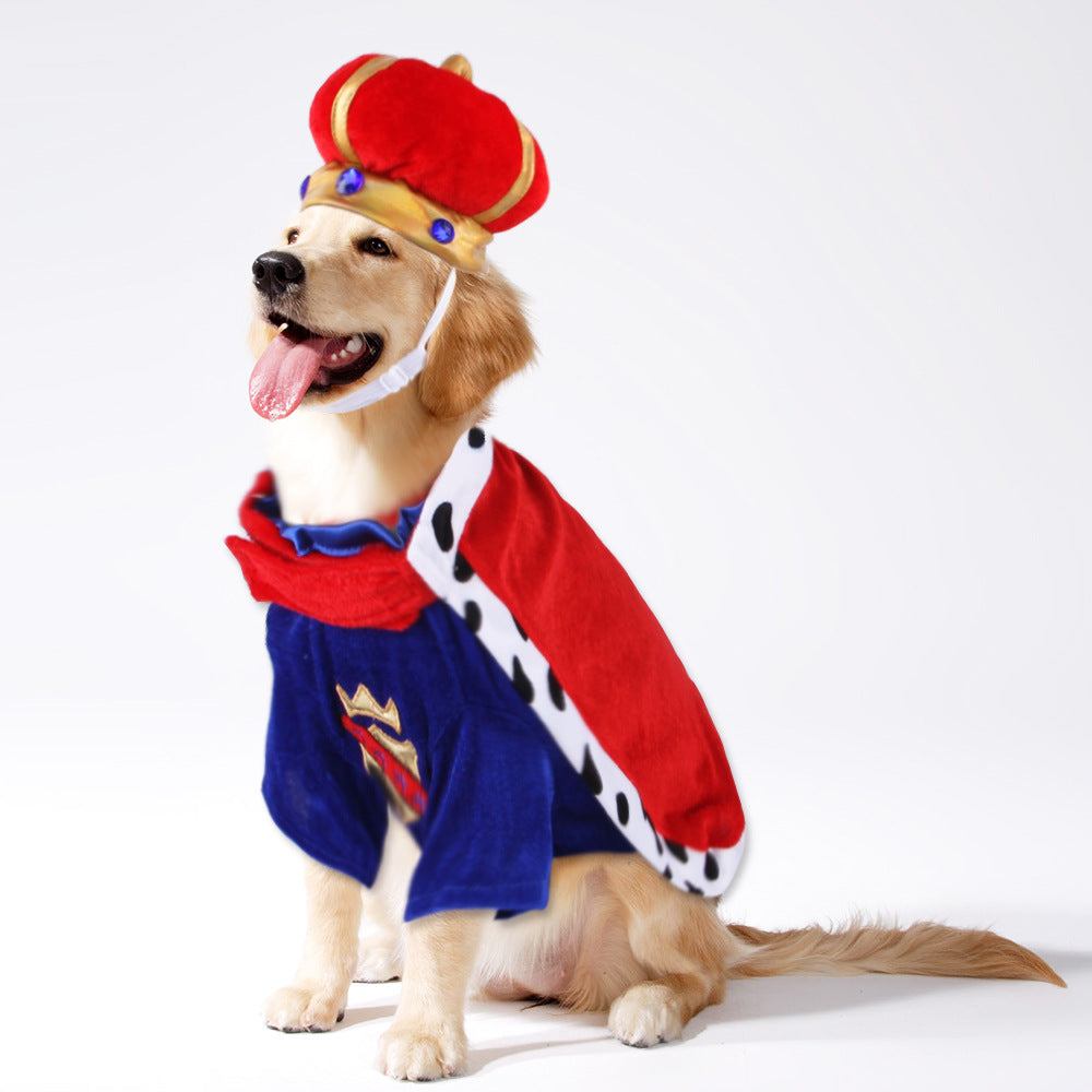 Halloween Pet Cosplay Costume Cat & Dog Outfits- i'm the King - Grab & Glow