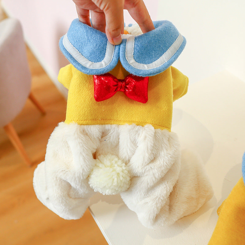 Halloween Pet Cosplay Costume Cat & Dog Outfits- Donald Duck - Grab & Glow