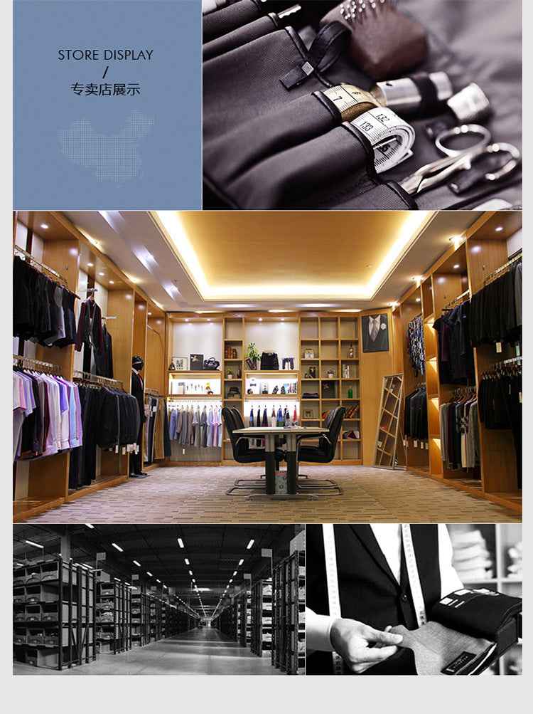 Men's Slim Fit Gray Striped Business Suit - Grab & Glow