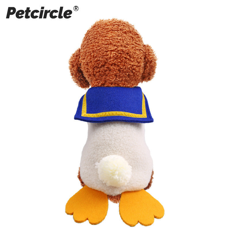 Halloween Pet Cosplay Costume Cat & Dog Outfits-Donald Duck - Grab & Glow
