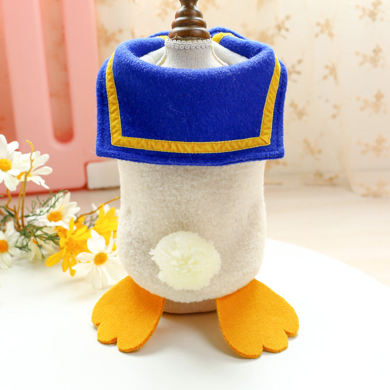 Halloween Pet Cosplay Costume Cat & Dog Outfits-Donald Duck - Grab & Glow