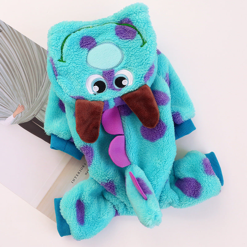 Halloween Pet Cosplay Costume Cat & Dog Outfits-Monster Inc - Grab & Glow