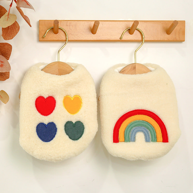 Halloween Pet Cosplay Costume Cat & Dog Outfits-Rainbow Love - Grab & Glow