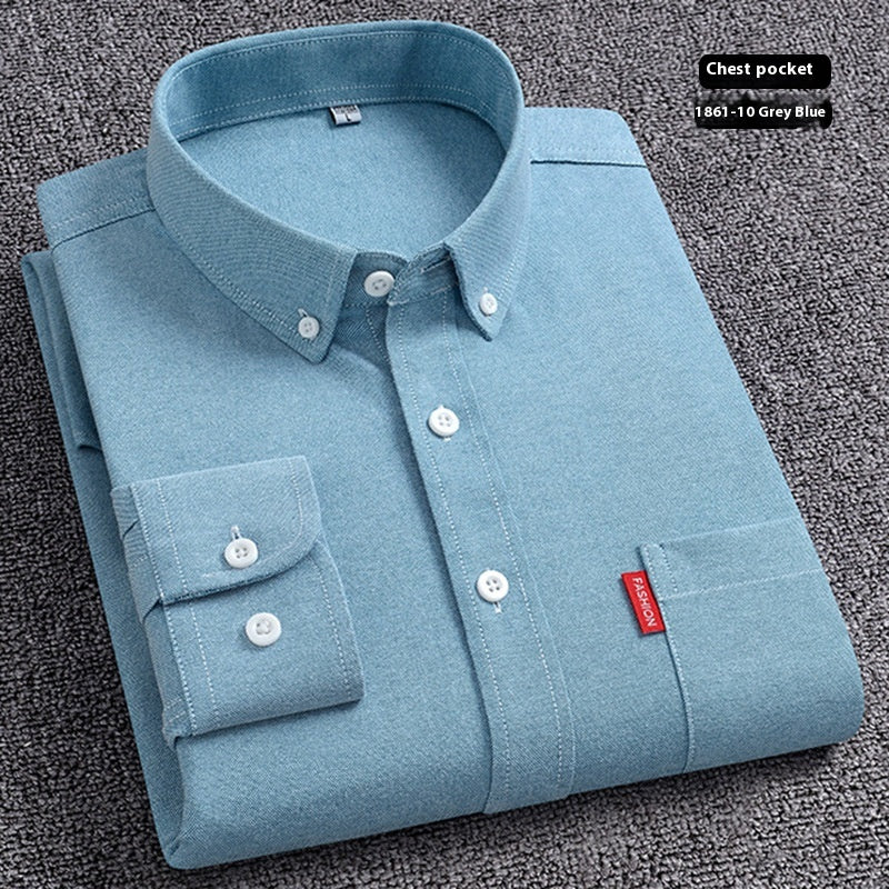 Pure Cotton Washed Oxford Woven Shirts Men - Grab & Glow
