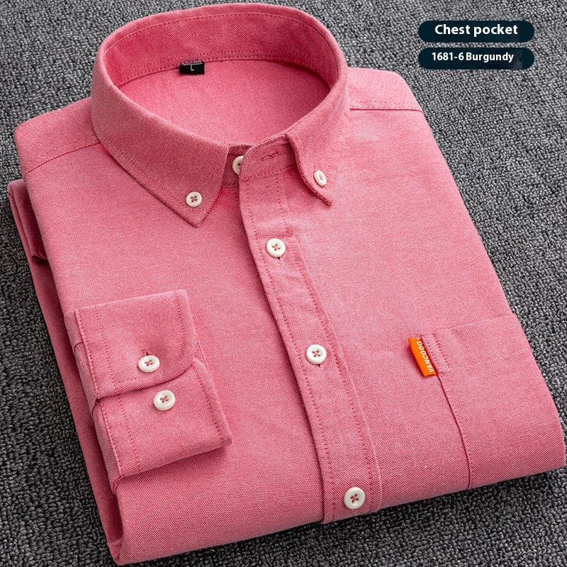 Pure Cotton Washed Oxford Woven Shirts Men - Grab & Glow