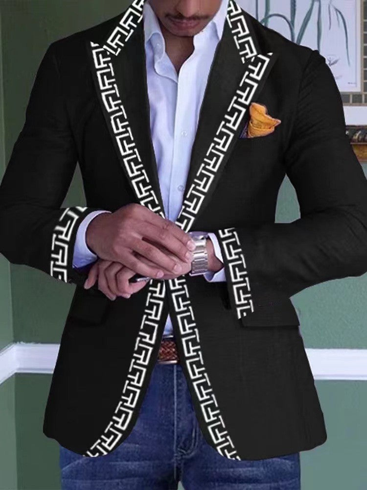 Suit-style Printed Casual Long-sleeve - Grab & Glow