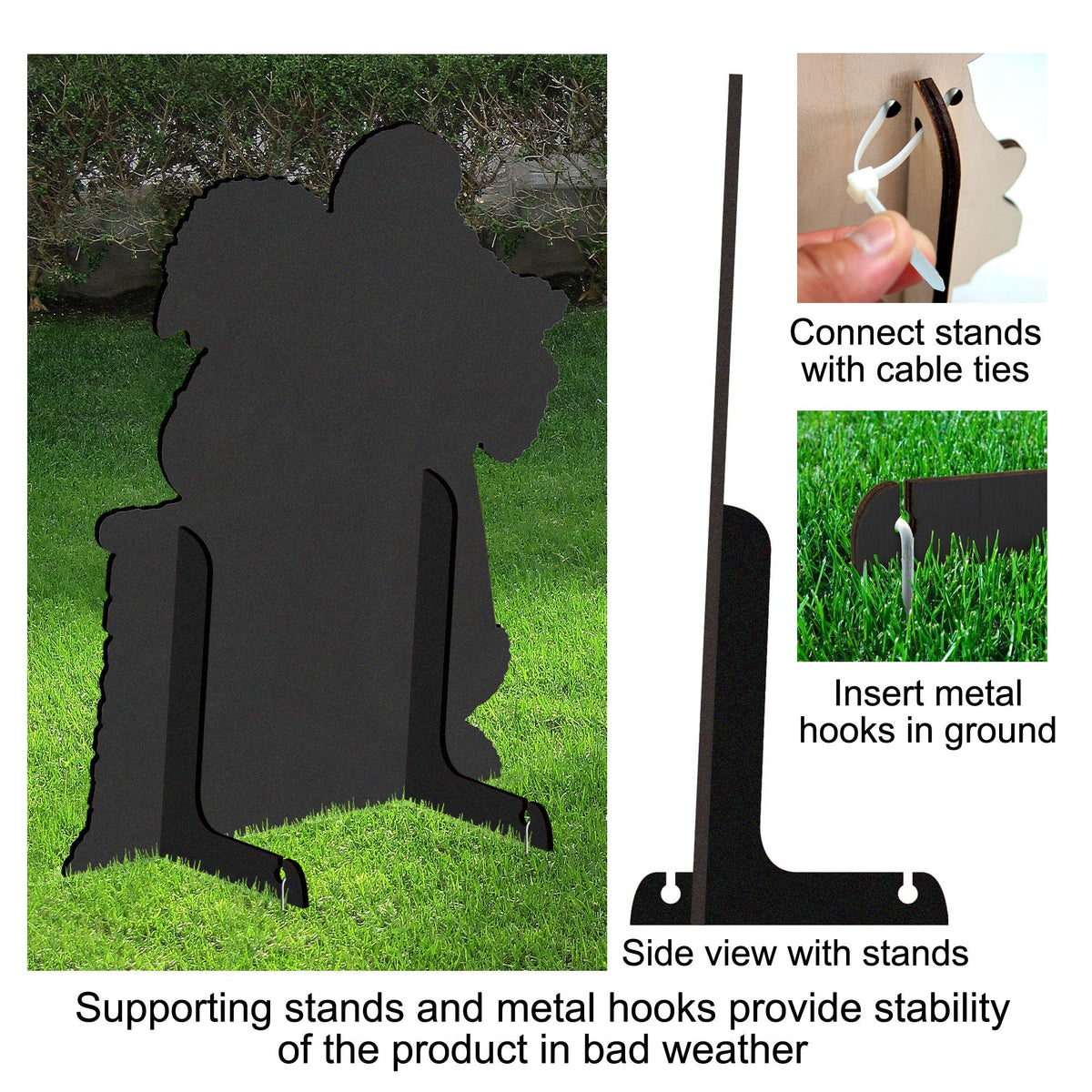 Halloween Black Cat Freestanding Decor - Halloween Outdoor Decor by G. Debrekht - Halloween Decor- 8652794F - Grab & Glow