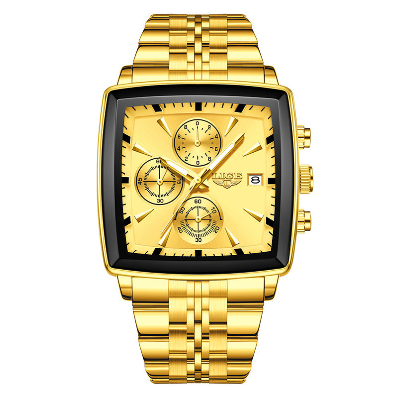 Business Personality Large Dial Square Watch Men - Grab & Glow