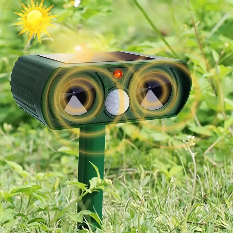 Emerald Solar Ultrasonic Animal Repellent - Grab & Glow