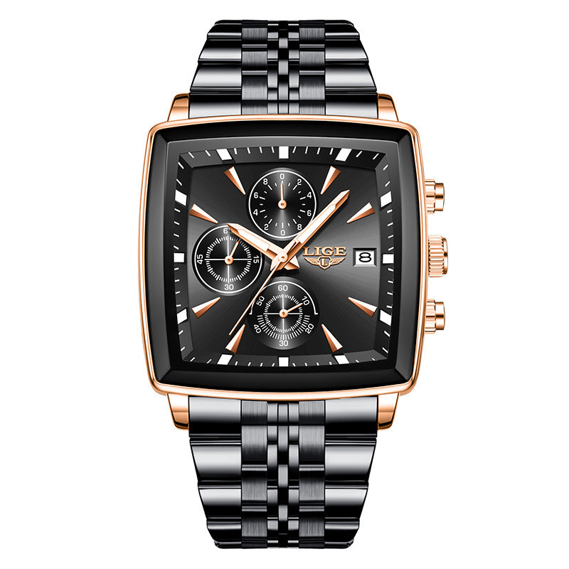 Business Personality Large Dial Square Watch Men - Grab & Glow