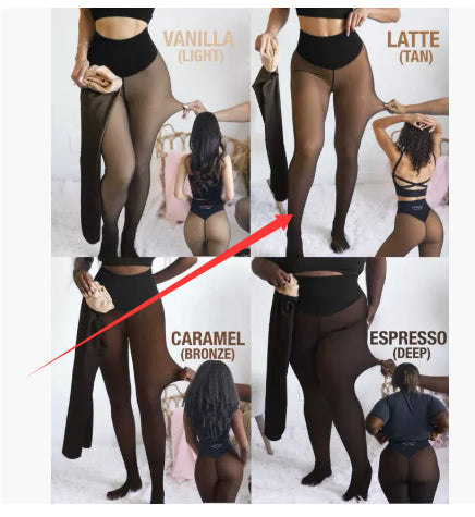 Single Thread Stitching Cross-border Winter Warm Translucent Leggings - Grab & Glow