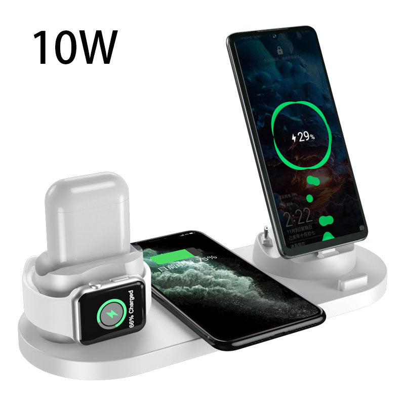 Wireless Charger For IPhone Fast Charger For Phone Fast Charging Pad For Phone Watch 6 In 1 Charging Dock Station - Grab & Glow