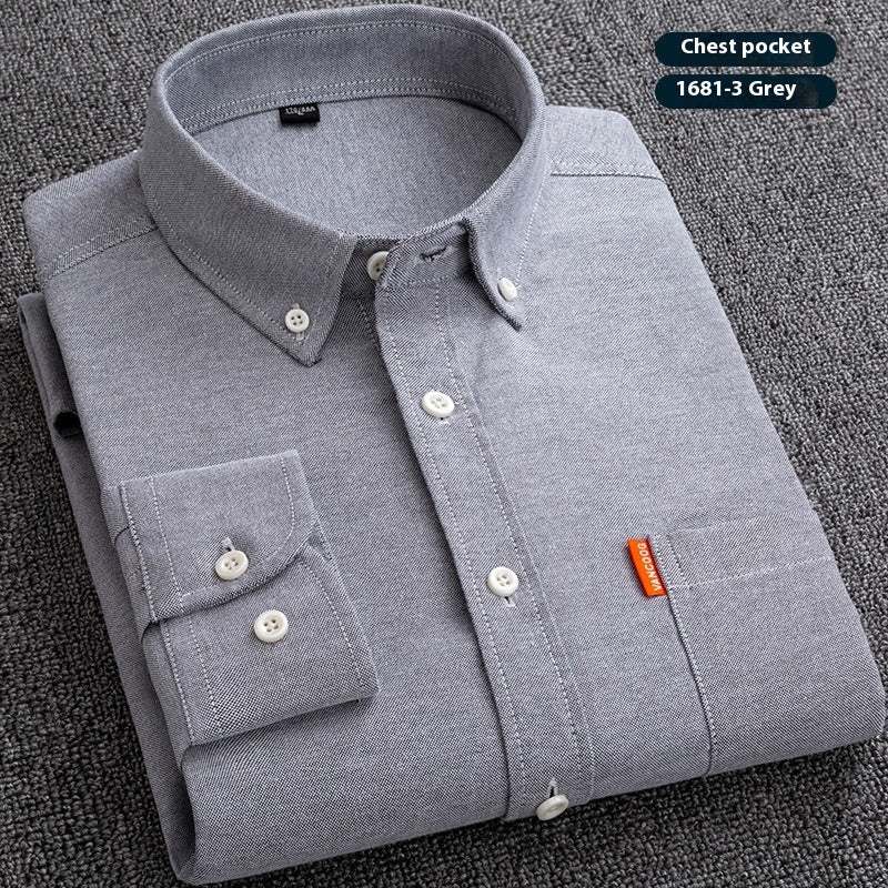 Pure Cotton Washed Oxford Woven Shirts Men - Grab & Glow