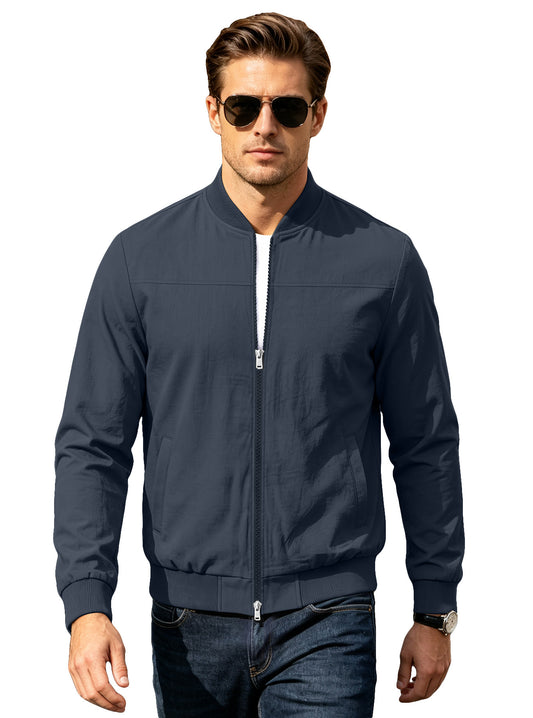 Men's Zip-up Long-sleeve Cardigan - Grab & Glow