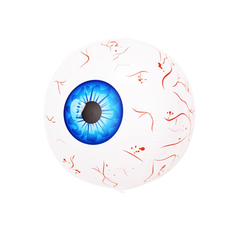 Halloween Inflatable Eyeball Balloons — Bloodshot Foil Balloon Party Decorations - Grab & Glow