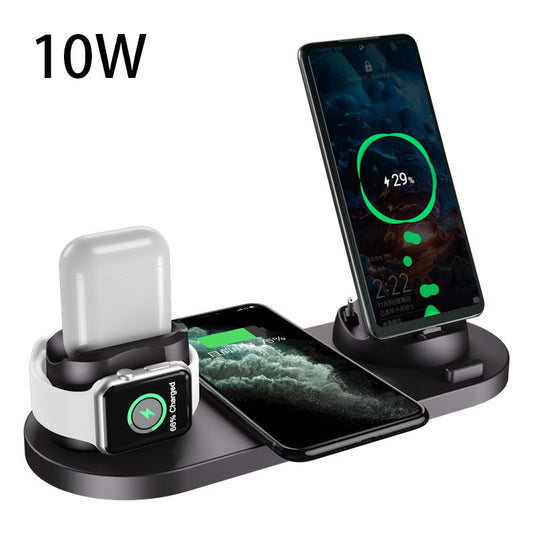 Wireless Charger For IPhone Fast Charger For Phone Fast Charging Pad For Phone Watch 6 In 1 Charging Dock Station - Grab & Glow