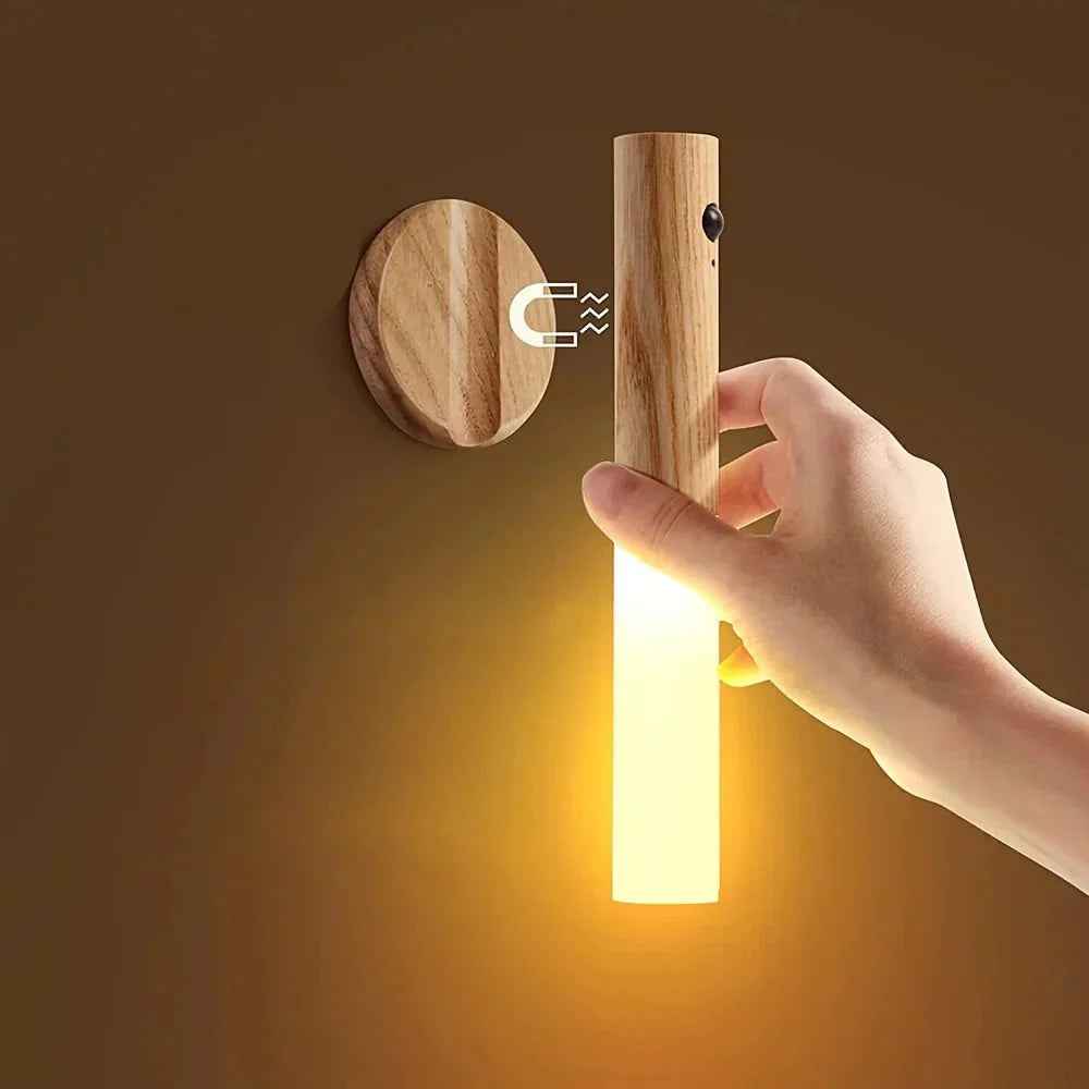 Intelligent Human Body Induction LED Night Light – Rechargeable Wall Light for Corridor, Cabinet, and Toilet - Grab & Glow