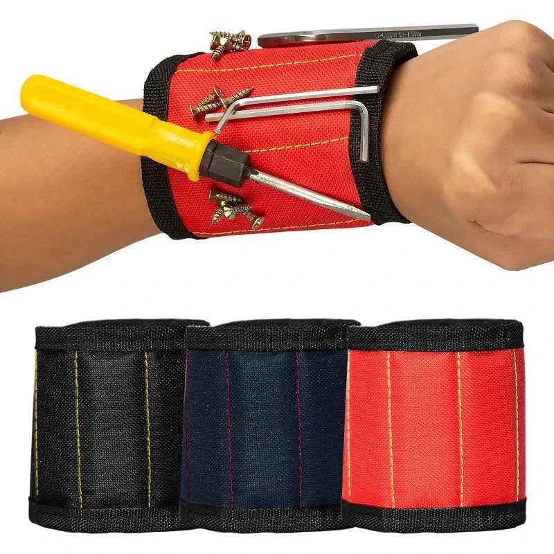 Strong Magnetic Wristband – Portable Tool Bag for Holding Screws, Nails, Nuts, Bolts, and Drill Bits - Grab & Glow