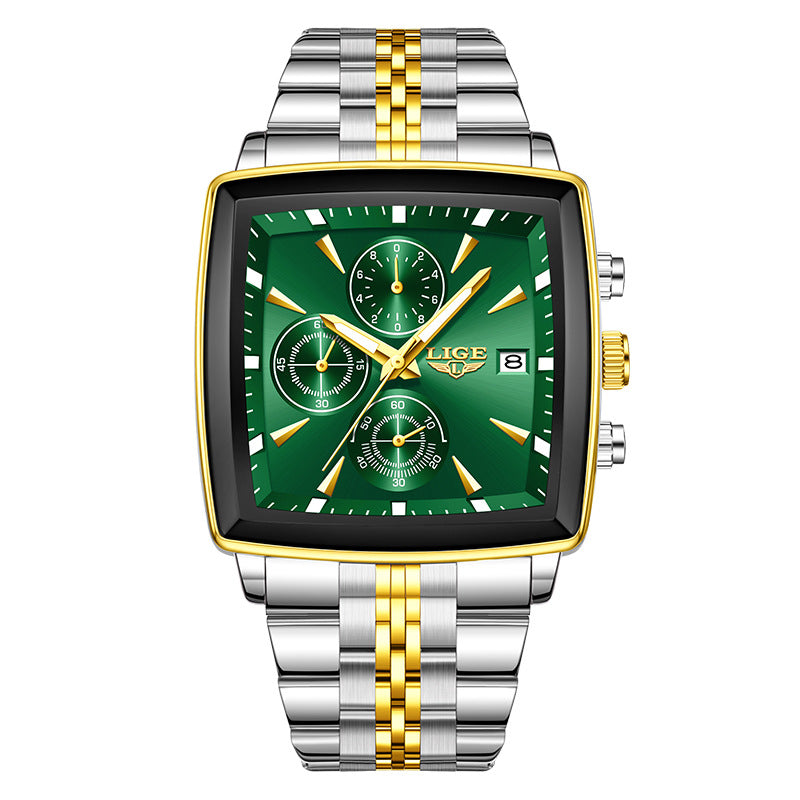 Business Personality Large Dial Square Watch Men - Grab & Glow