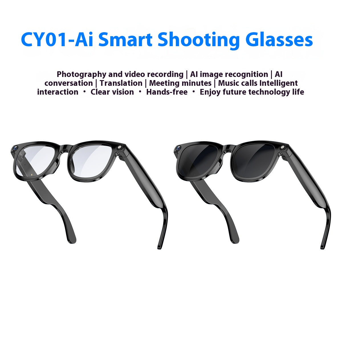 Ai Smart Glasses 800w Double Lens - Grab & Glow