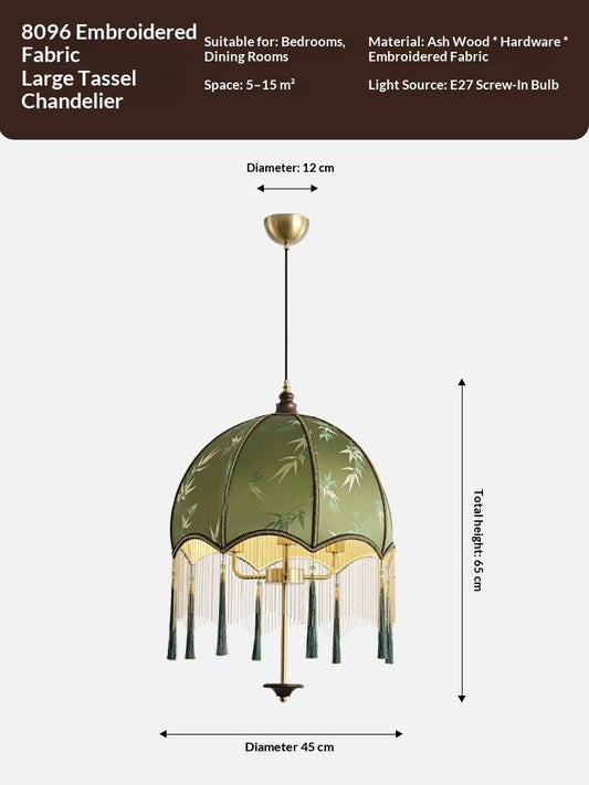 Vintage Tassel Fabric Lamp For Dining Room, Bedroom, And Living Room - Grab & Glow