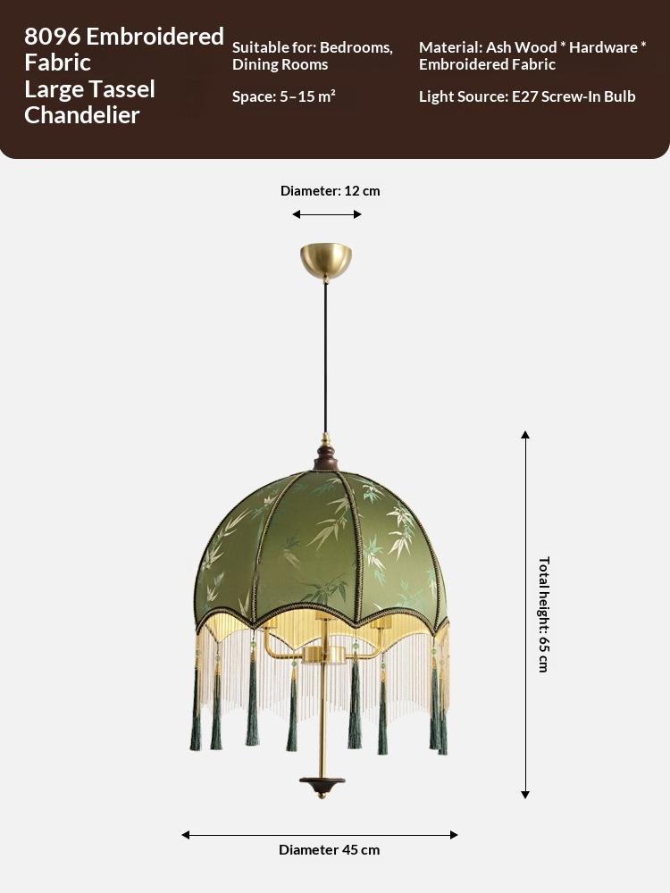 Vintage Tassel Fabric Lamp For Dining Room, Bedroom, And Living Room - Grab & Glow