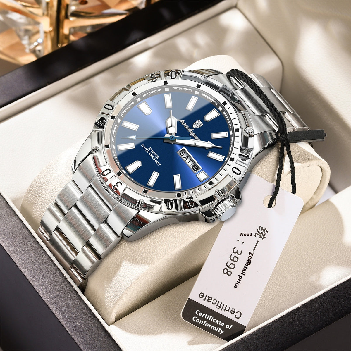 Swiss Brand Waterproof Fashion New Men's Super Strong Luminous Watch - Grab & Glow