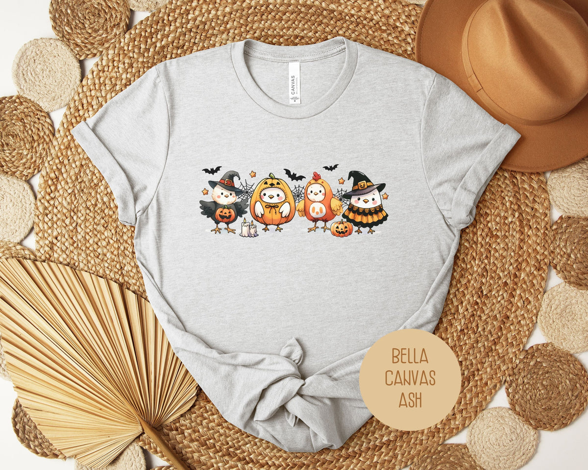 Chickens in Halloween Costumes Shirt - Grab & Glow