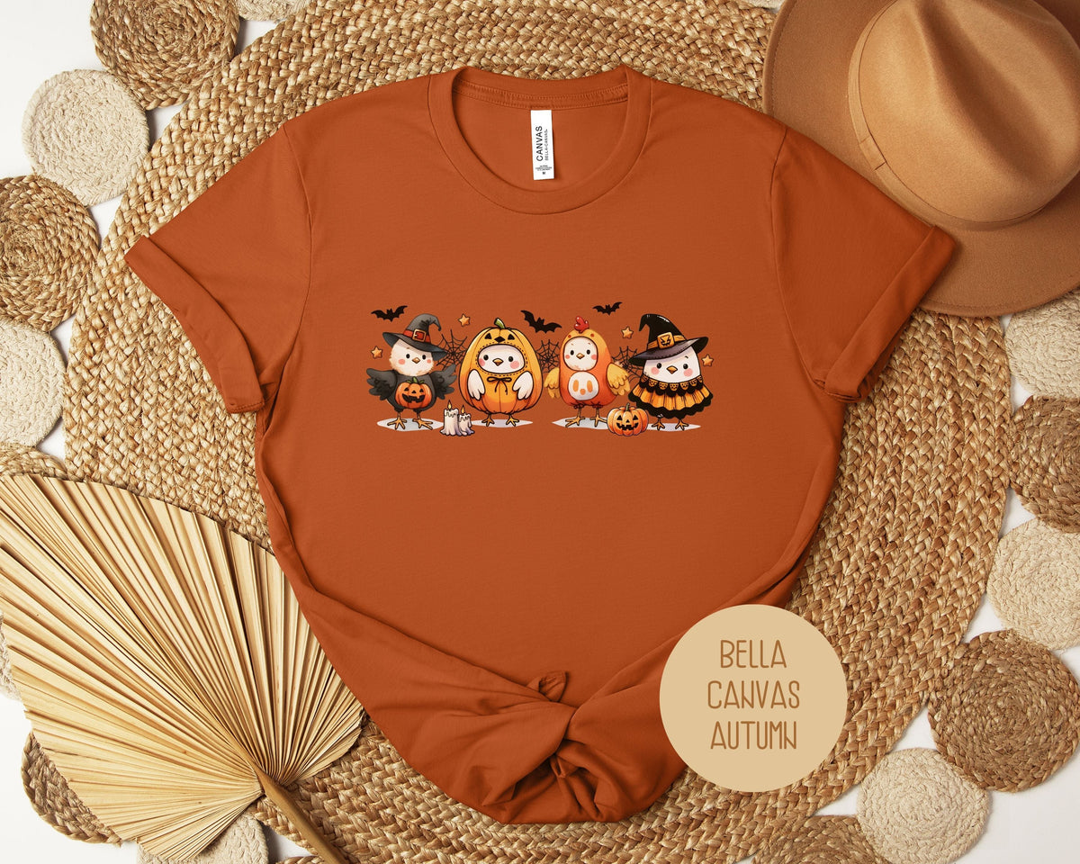Chickens in Halloween Costumes Shirt - Grab & Glow