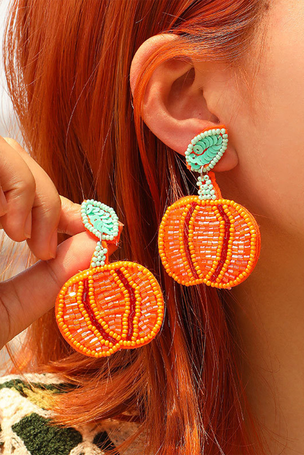 Halloween Pumpkin Earrings - Grab & Glow